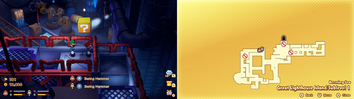 10th block in the Brrning Sea Great Lighthouse Island from Mario & Luigi: Brothership