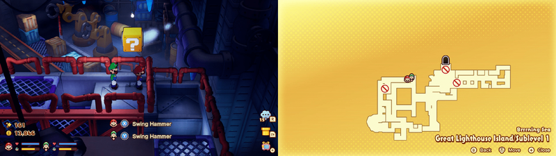 10th block in the Brrning Sea Great Lighthouse Island from Mario & Luigi: Brothership