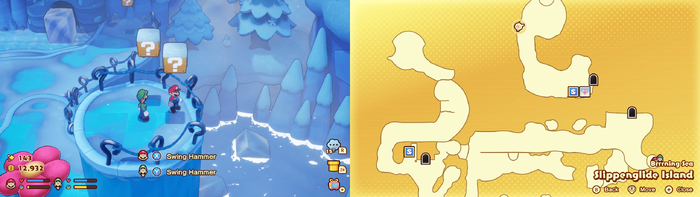 17th and 18th blocks in Slippenglide Island from Mario & Luigi: Brothership
