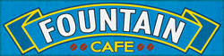 "Fountain Cafe" sign.