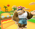 The course icon of the Reverse variant with Funky Kong