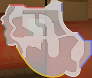 The minimap of Salty Salty Speedway (Battle)