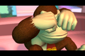Donkey Kong cries after being defeated