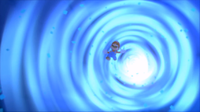 Mario is sent into the vortex.