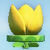 Cropped screenshot of a yellow Flower Fan from the Nintendo Switch remake of Mario vs. Donkey Kong