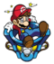 Artwork of Mario from Mario Pinball Land