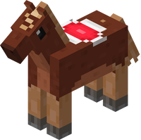 Minecraft Mario Mash-Up Horse Chestnut Saddled Render.png