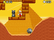 Mario in World 2-Castle.
