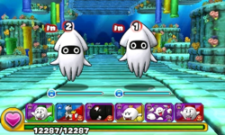Screenshot of World 2-4, from Puzzle & Dragons: Super Mario Bros. Edition.