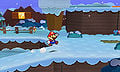 Mario in a snowy level.