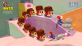 Two Mario clones with two rows of Blocksteppers