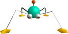 Model of the Skeeter enemy from Super Mario 64.