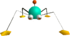 Model of the Skeeter enemy from Super Mario 64.