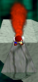 Mario on a flamethrower