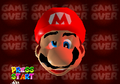 The Game Over screen from Super Mario 64.