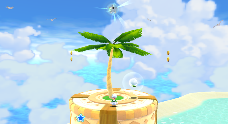 File:SMG2 Starshine Beach Climbing the Cloudy Tower.png