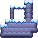 Ground (block) in Super Mario Maker 2 - New Super Mario Bros. U game style, Snow theme.