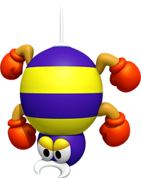In-game artwork of a Scuttlebug from Super Mario Run