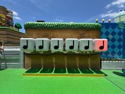 Photo of the Note Block Rock activity in Super Nintendo World (Universal Epic Universe)
