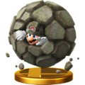 Rock Mario trophy from Super Smash Bros. for Wii U