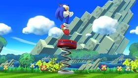 Sonic the Hedgehog's Spring Jump in Super Smash Bros. for Wii U.