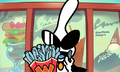 Orbulon eating chilly fries