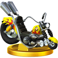 Wario Bike trophy from Super Smash Bros. for Wii U