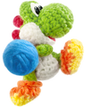 Yoshi holding a yarn ball