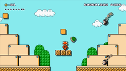 A screenshot from Super Mario Maker.