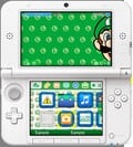 The "Spotlight: Luigi" system theme for the Nintendo 3DS.