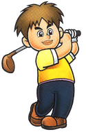 Artwork of Charlie from Mario Golf (Nintendo 64)