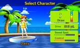 Character select screen with Princess Daisy.