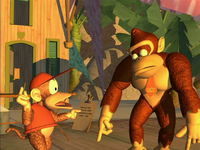 To pay back for the day's conflicts that he was involved in, Diddy has Donkey Kong carry out favors for each tangle as the episode ends.