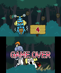 A Game Over in WarioWare Gold