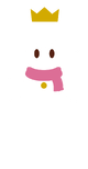 Item decoration from the 2024 Holiday Create-a-Card application depicting a Princess Peach snowwoman