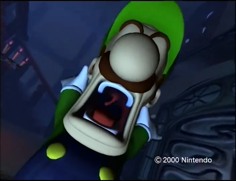 File:LM Prerelease Luigi Screaming Cutscene.png