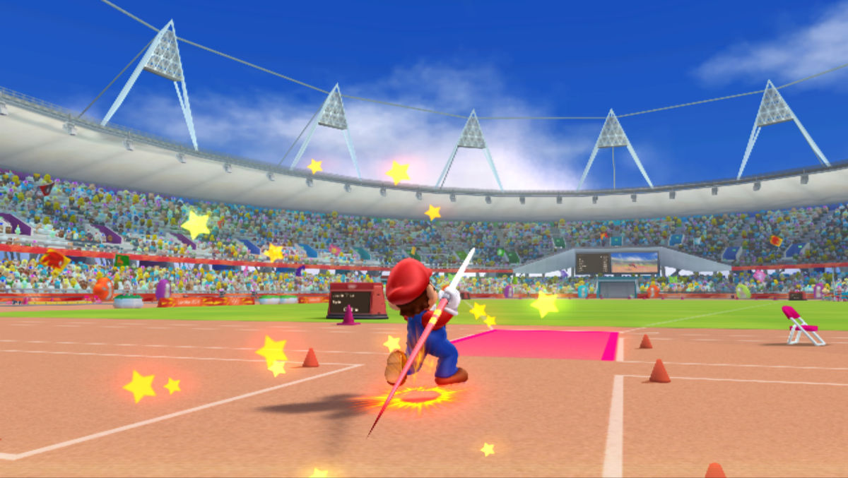 Mario and sonic at the london 2012 olympic games athletics Javelin Throw Mario Sonic At The London 2012 Olympic Games For Wii Super Mario Wiki The Mario Encyclopedia