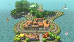Overview of the course in Mario Kart 8