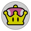 Peachette's emblem from Mario Kart Tour, which is the Super Crown