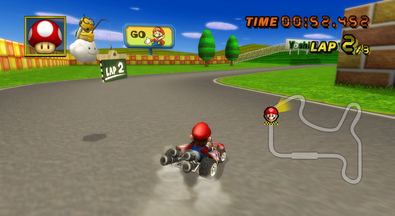 File:MKW N64 Mario Raceway First Turn.png
