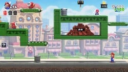 Screenshot of Mario Toy Company level 1-6 from the Nintendo Switch version of Mario vs. Donkey Kong