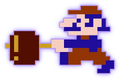 Mario with a hammer in Donkey Kong