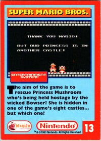 One of the Nintendo Collector Cards