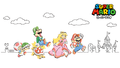 Nintendo Tokyo merchandise artwork of Super Mario characters