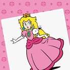 Thumbnail of a paint-by-number activity featuring Princess Peach