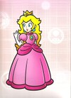 Peach artwork, used in club nintendo prizes to members. This is also a re-illustrated version of one of her early poses, but in her current dress design.
