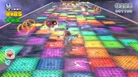 Plessie swimming in Rainbow Run of Super Mario 3D World.