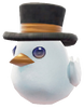 A small bird from Super Mario Odyssey, as it appears in the Cap Kingdom.