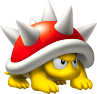 Artwork of a Spiny in New Super Mario Bros.