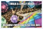 An image macro of N64 Rainbow Road, posted by Nintendo of America on Twitter two days before the worldwide release of Mario Kart 8 Deluxe